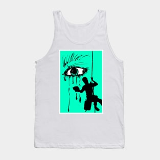 Abstract window cleaner wiping away tears. Tank Top